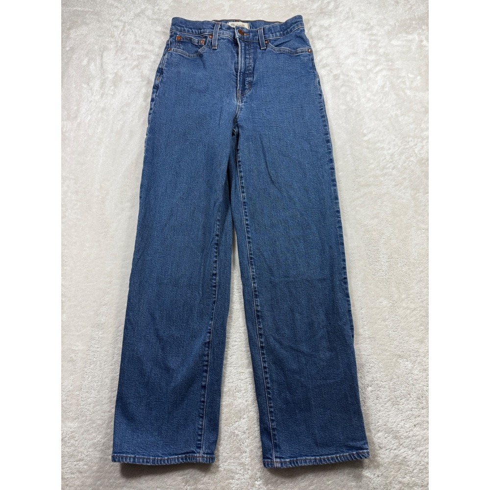 Madewell Womens The Perfect Vintage Wide-Leg Jean Blue Denim 27 Meas: 27x29